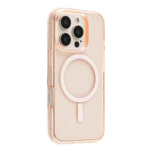 Funda Mobo Glam Magsafe Crystal Transparente/Rosa