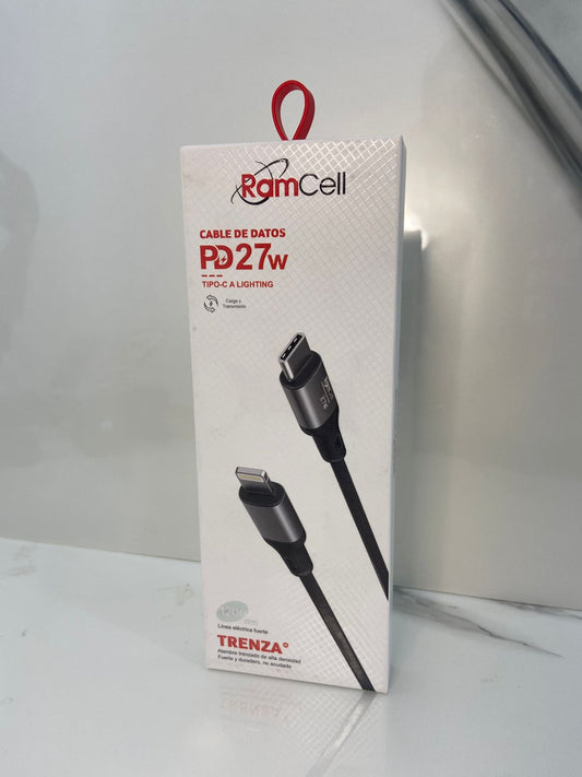 Cable RamCell Lightning - C 27w - Dcel Accesorios