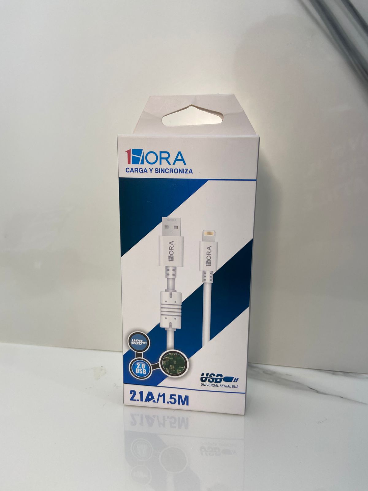 Cable 1hora USB - Lightning 1.5m - Dcel Accesorios